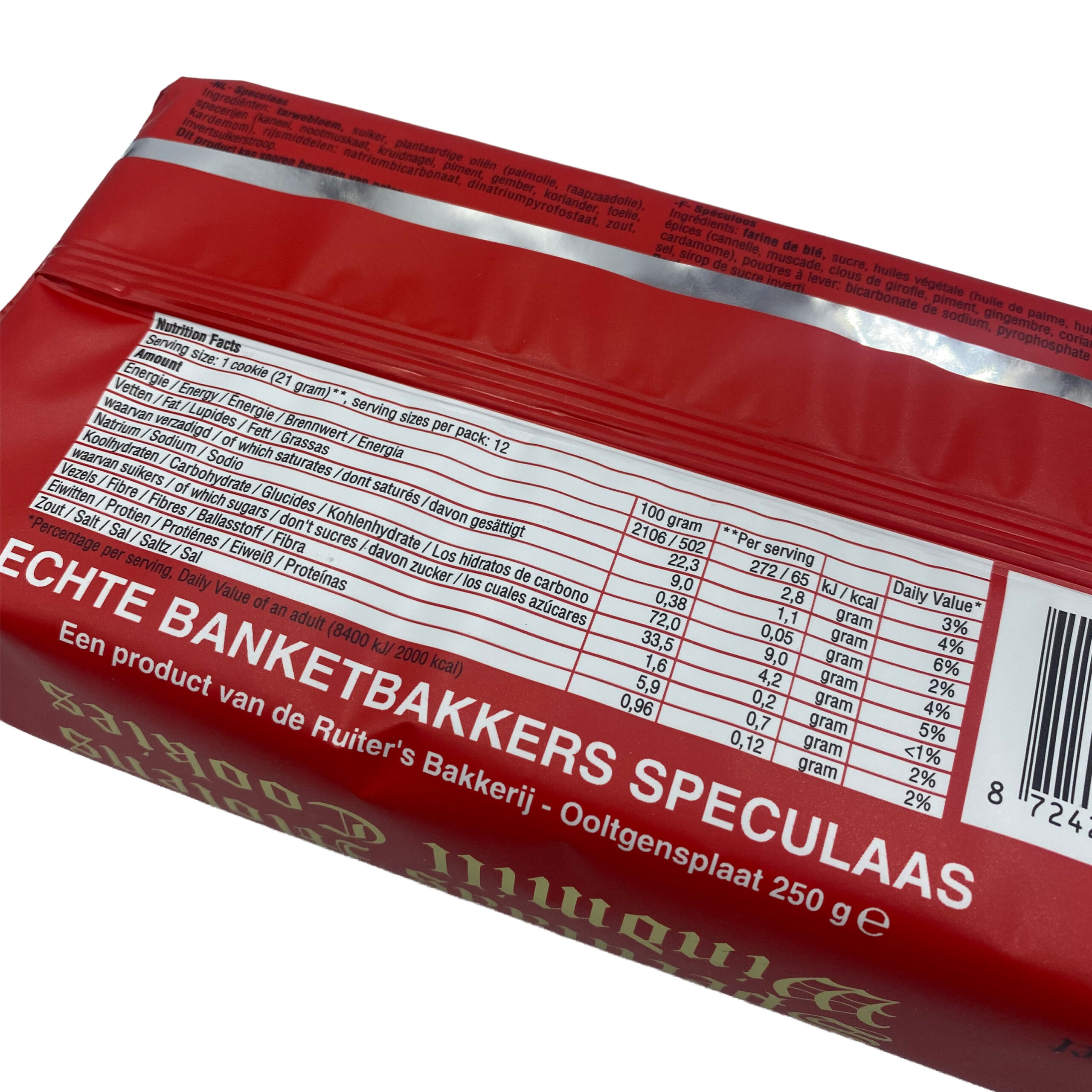BISCUITS SPECULAAS DE RUITER'S HOLLAND 250GR - Image 2
