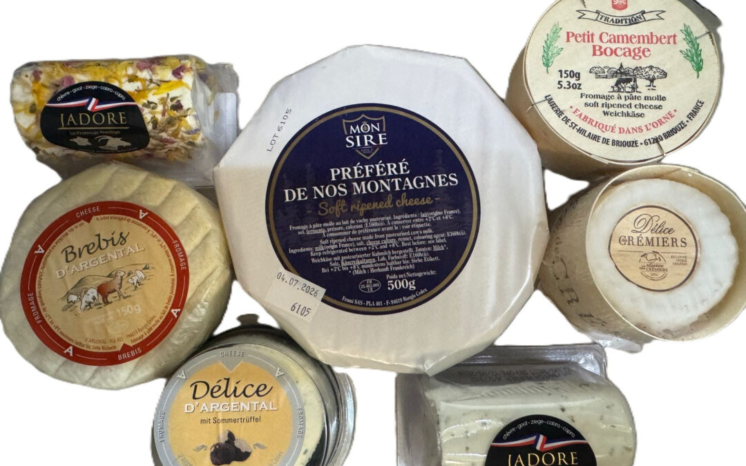 28May26 Roland Garros Tennis, Vieux Mimolette, Delice & truffle, Soft goats cheese garlic & herbs, Comte 16M, Chablis, Recipe 202623 Vols aux Vents Saumon