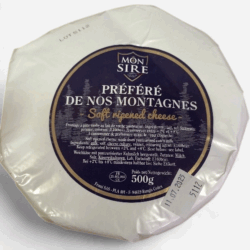 Reblochon style cheese pasteurised Jura wheel France 500gr